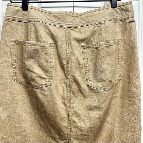 Ralph Lauren Jeans Co. Tan Buckle Front Skirt Size 8 Cowgirl Equestrian Western - Picture 4 of 7